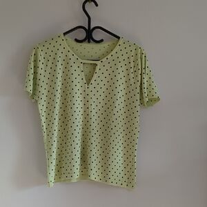 Polka Dot Keyhole Top